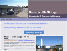 Tablet Screenshot of bransonhillsstorage.com